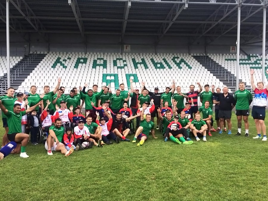 Следж-хоккеисты детской команды &laquo;Красная молния&raquo; посетили тренировку регбийного клуба &laquo;Красный Яр&raquo;