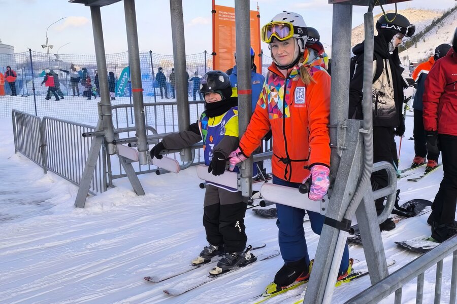 Прохоров Никита выходит на склон