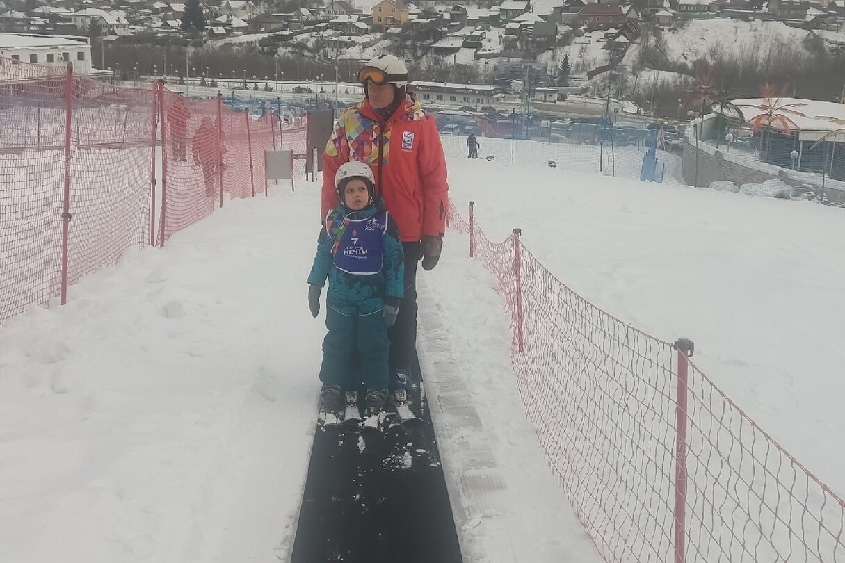 Алеша Зайцев завершает занятия по путевке «Лыжи мечты Красноярск»