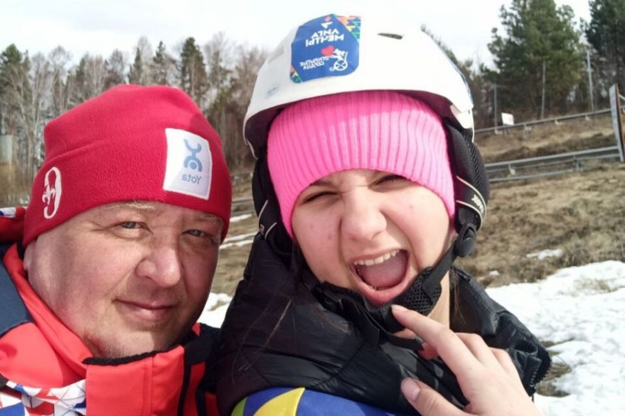 Блошкова Аня на занятии по программе «Лыжи мечты» Красноярск