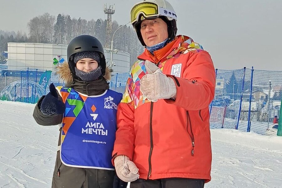 Таскаев Марк на занятиях по программе «Лыжи мечты Красноярск»