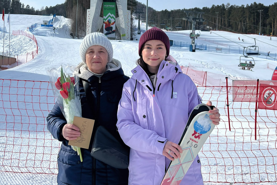 8 Марта на лыжах. Дарья Черненко