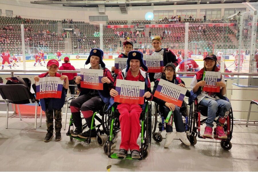 Хоккейный матч Россия - Белоруссия