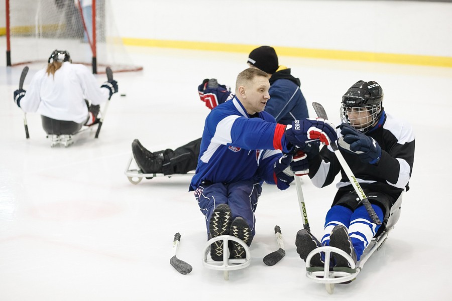 Следж-хоккей. Первая тренировка