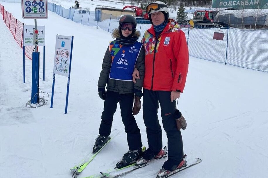 Роман Изаков на склоне «Фанпарка»